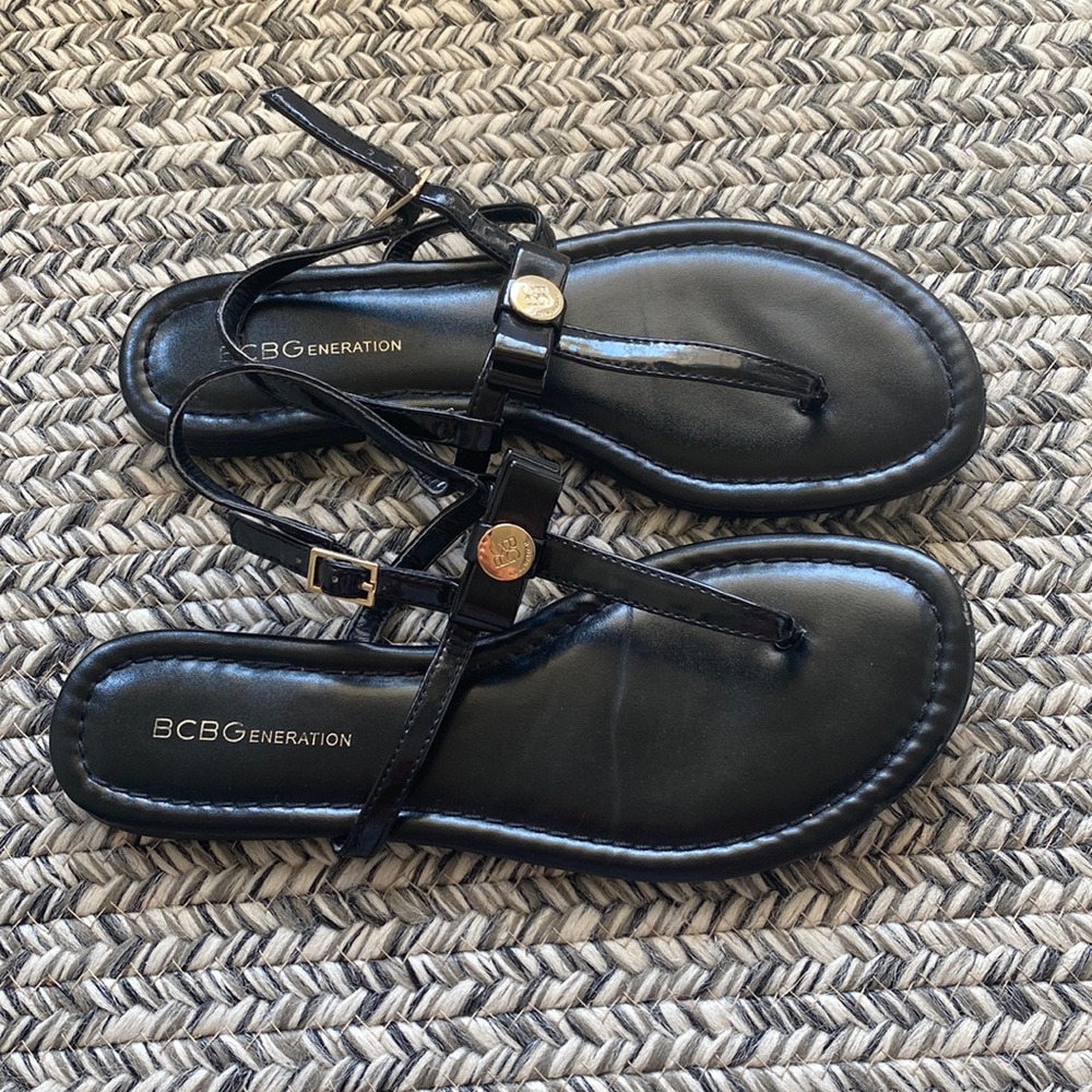 BCBG T-Strap Sandals, Size 7